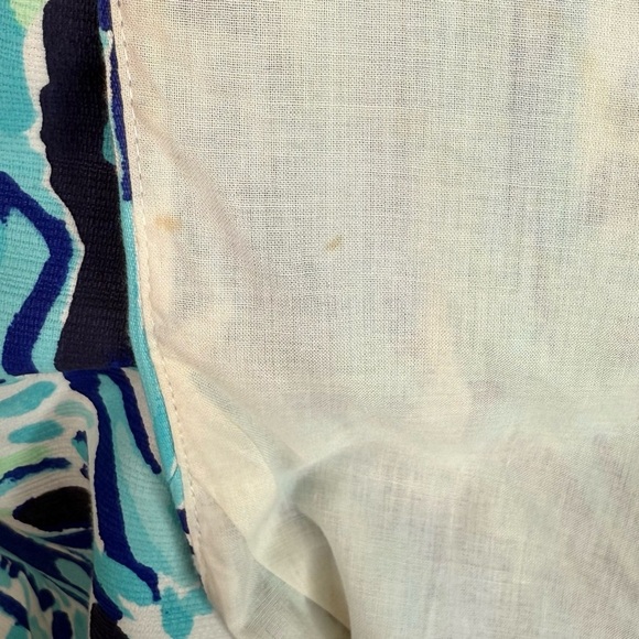LILLY PULITZER Mila Blue Pink White Swirl Design Cotton Sheath Dress Size 00 - Picture 11 of 16